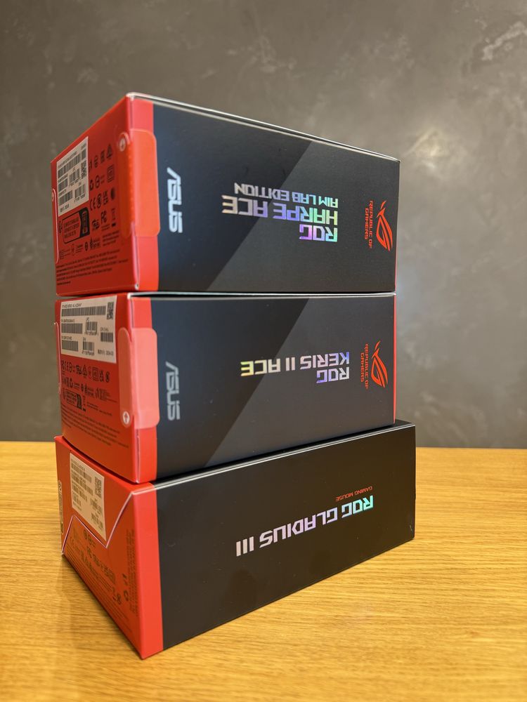 Миша Asus ROG Harpe, Keris II , Gladius III USB
