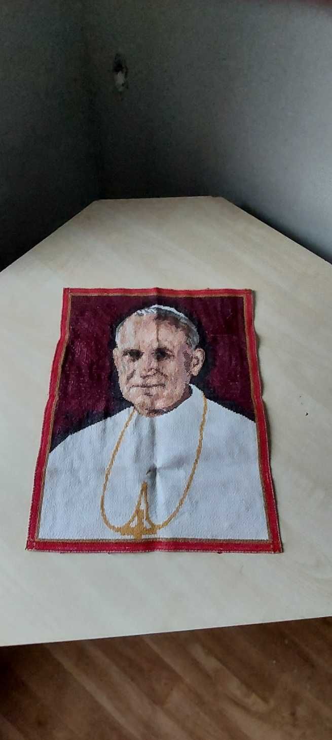 Obraz Jan Paweł II Papież duża kanwa wyszywana muliną ariadna