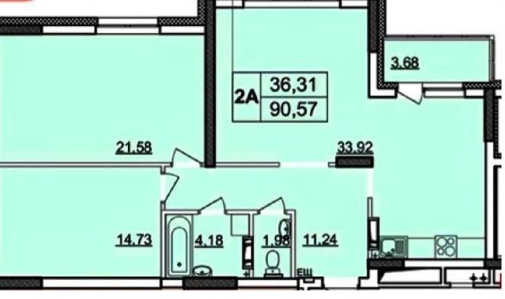Продам 3к 90,6м 16й пов. ЖК Патріотика буд.Вижниця №22
