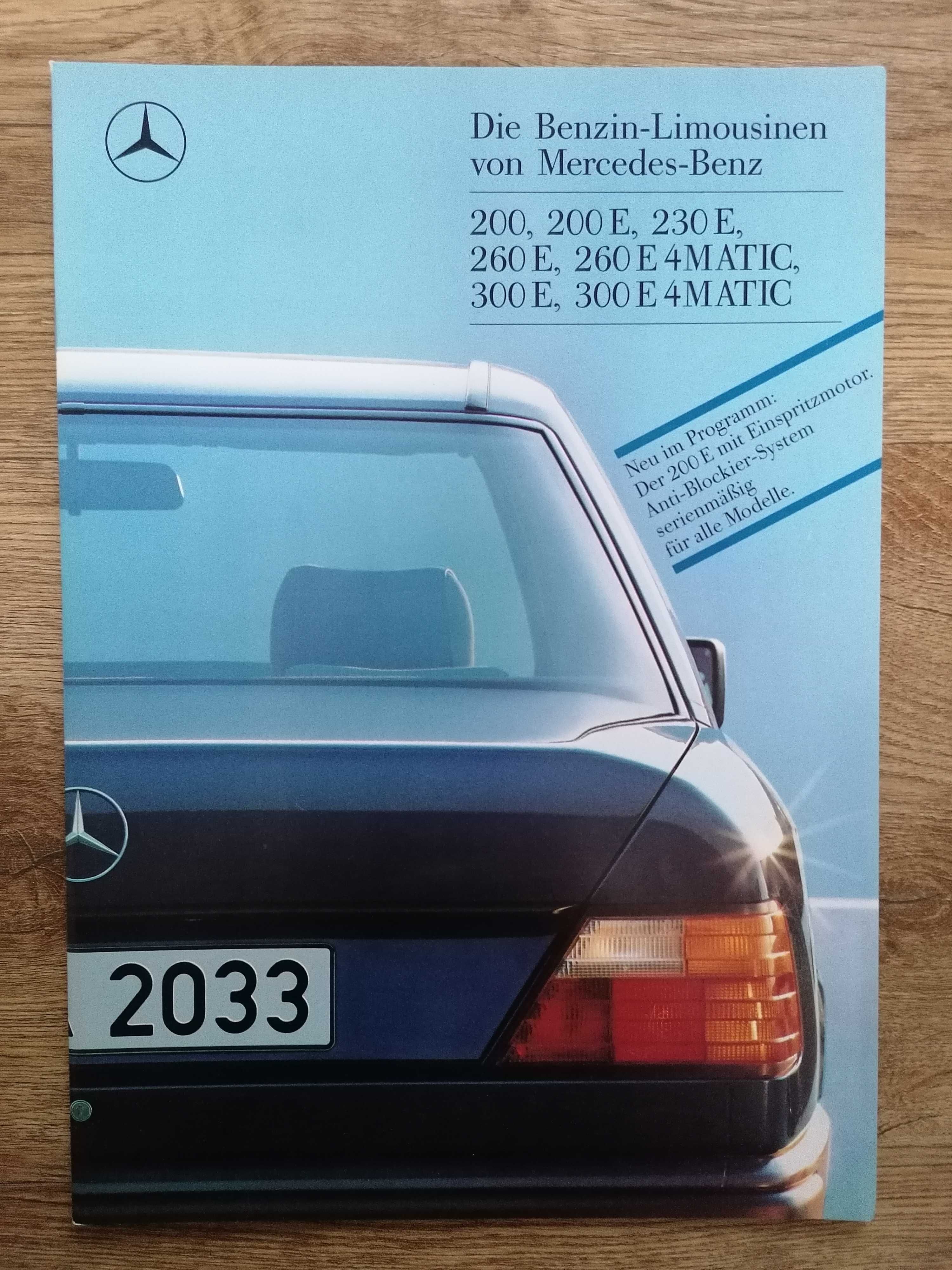 Prospekt Mercedes W124 200/230/260/300E 260/300E 4 Matic