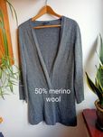 Długi cienki sweterek z 50% merino NetWork S