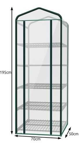 Szklarnia balkonowa 195x70x50 cm - 5 półek OTU2005