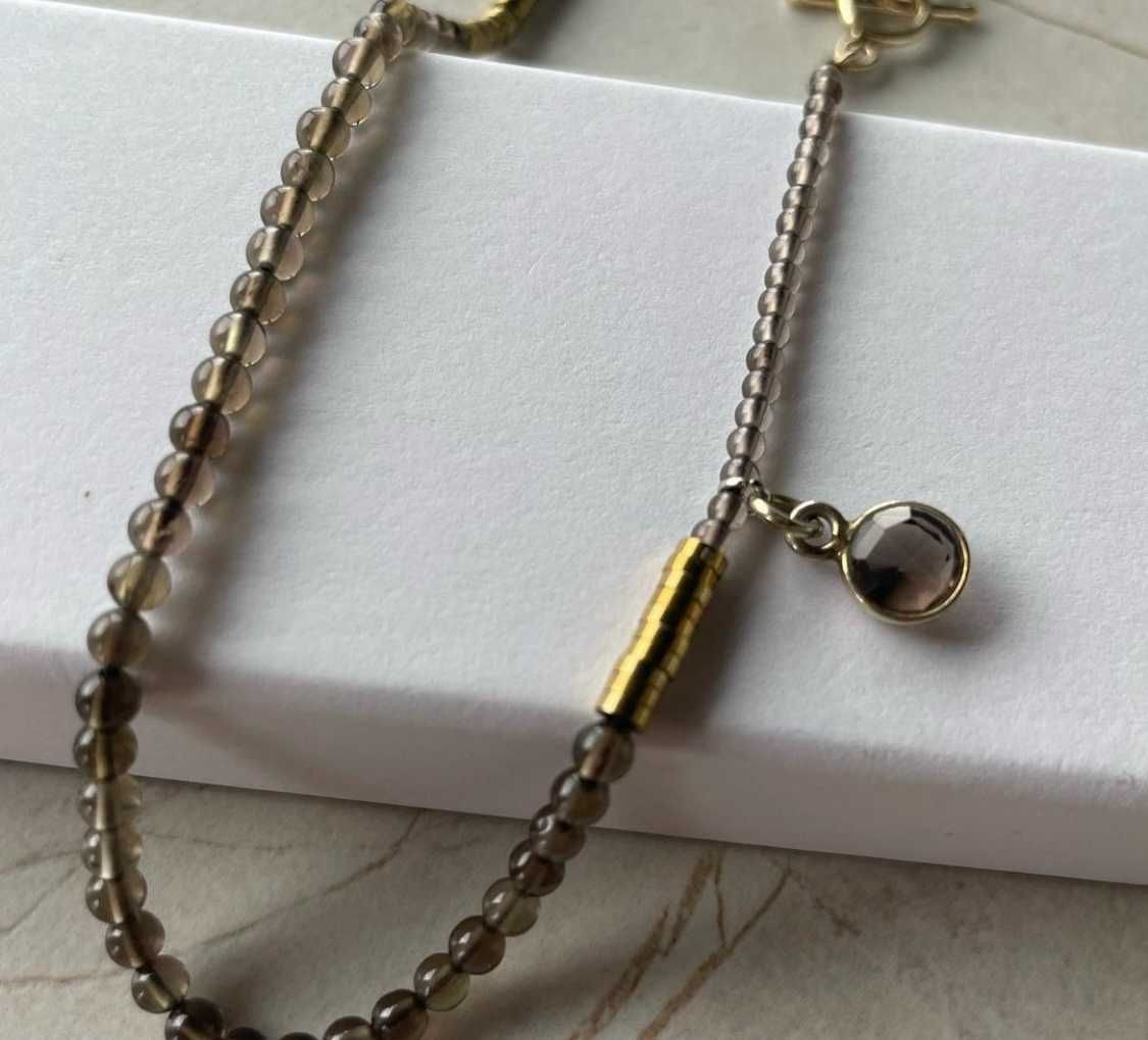 Choker Kwarc dymny Naturalne kamienie