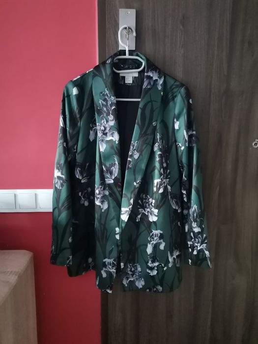 Żakiet - narzutka damska zielona