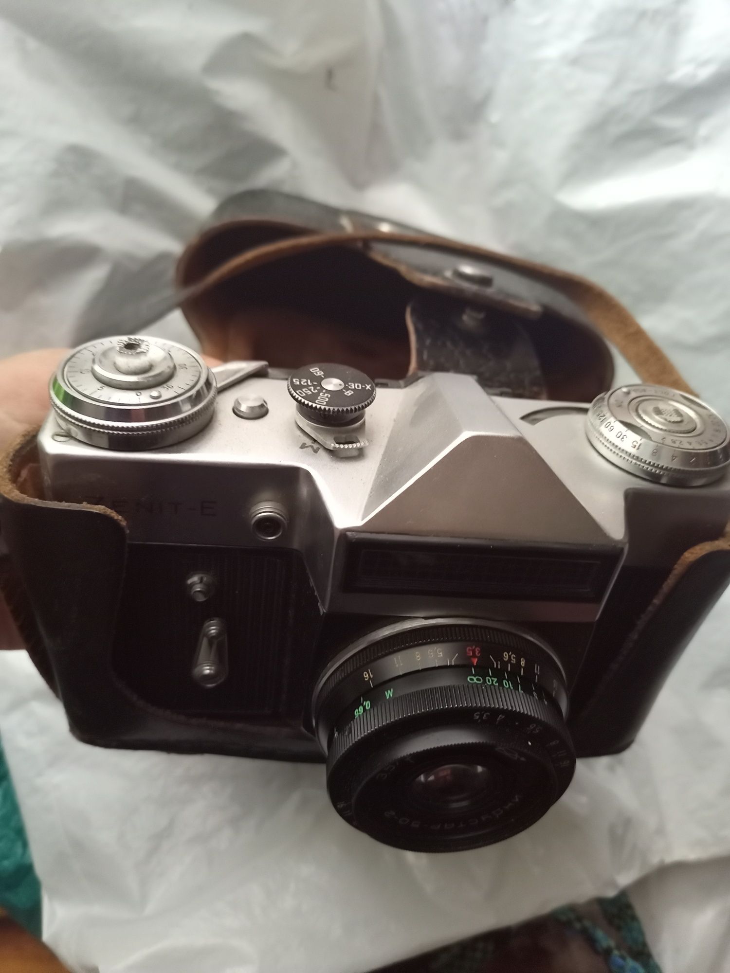 Zenit E Индустар 50 фотоаппарат кожанный чехол футляр