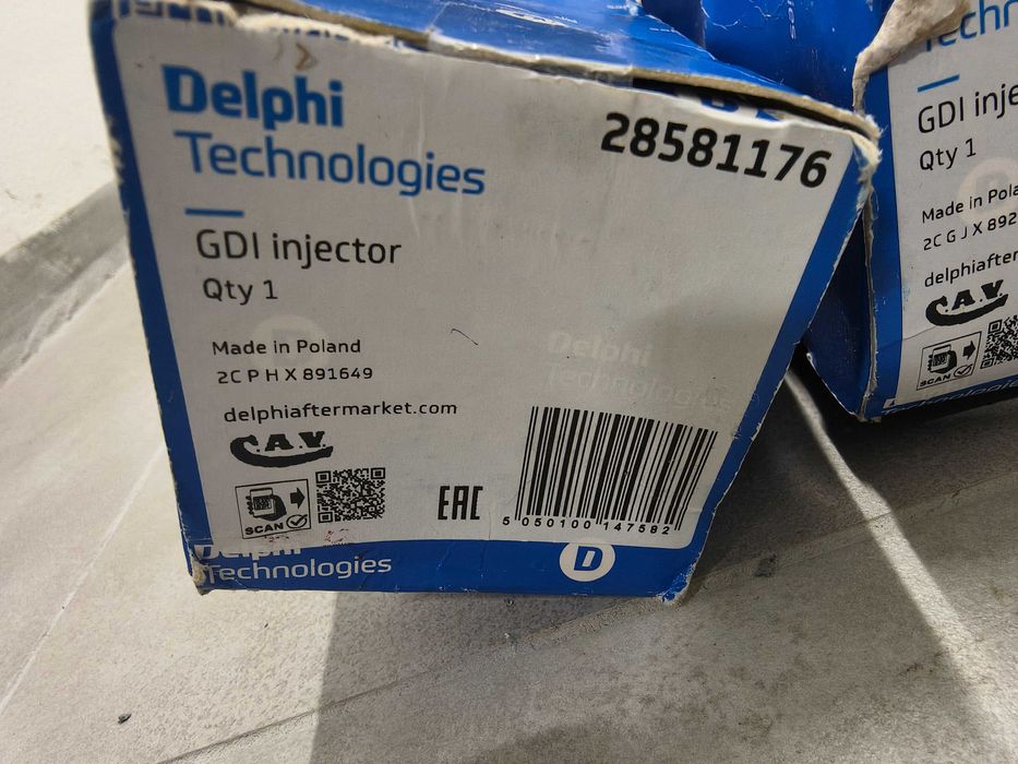 Wtryski Delphi, komplet, 3 szt. do Puretech 1.2 Citroen, Peugeot, Opel