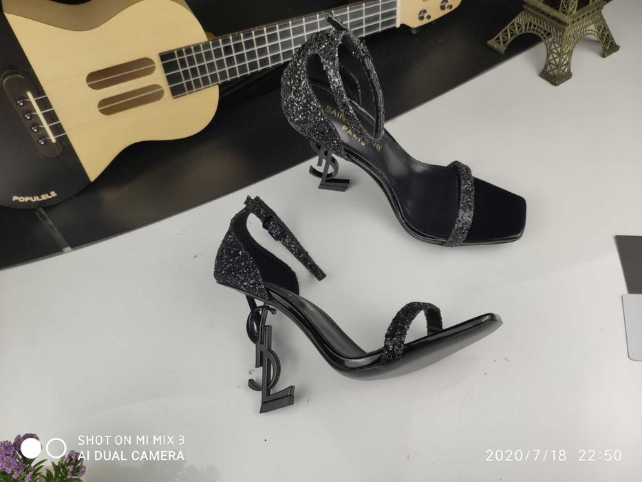 Szpilki Saint Laurent Nowe Cekiny Pobranie