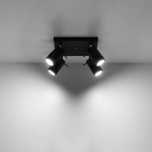 Lampa sufitowa Sollux Ring 4 SL.0094 plafon z zarówkami