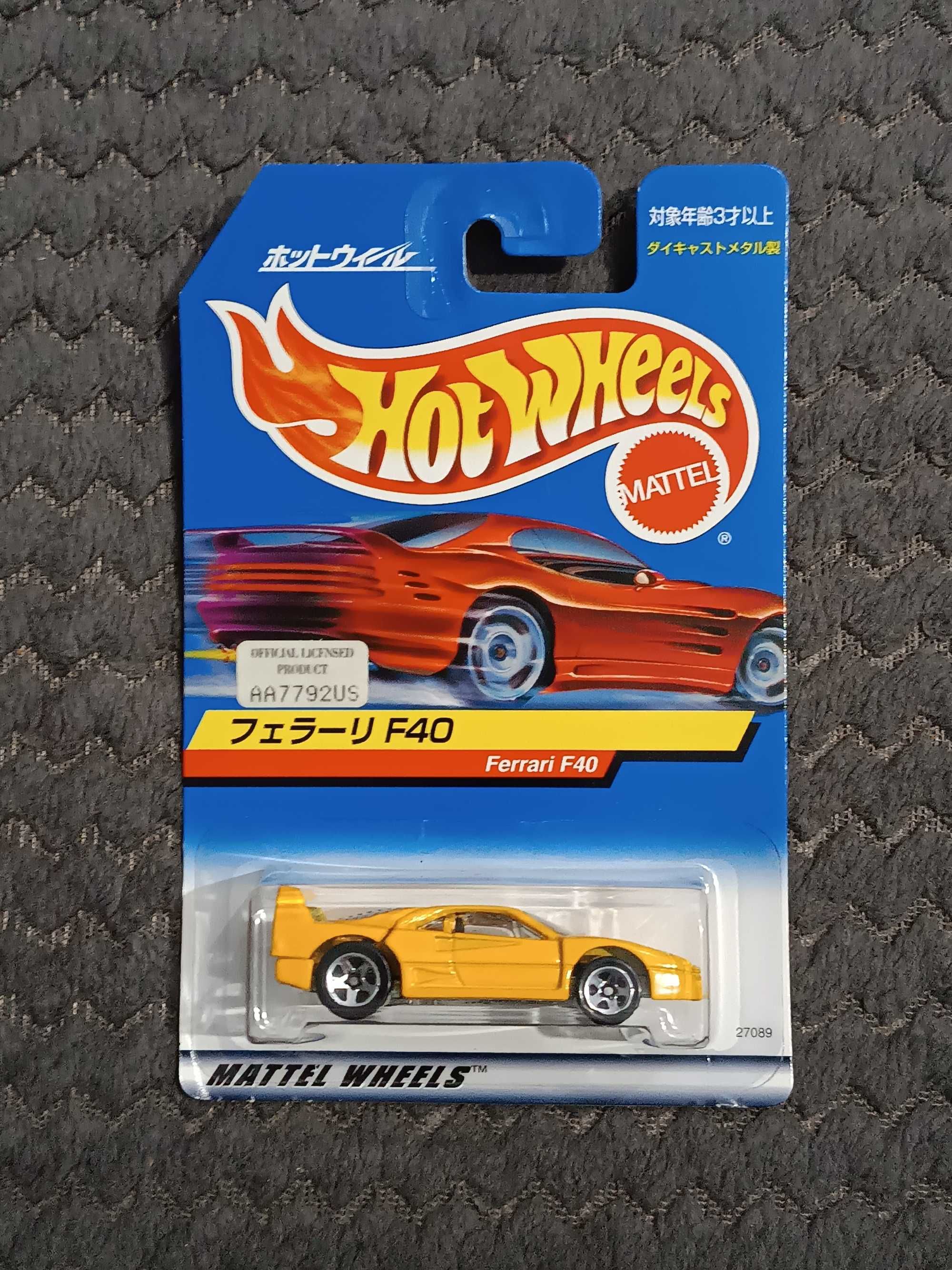 Hot Wheels Ferrari F40 - Japońska karta