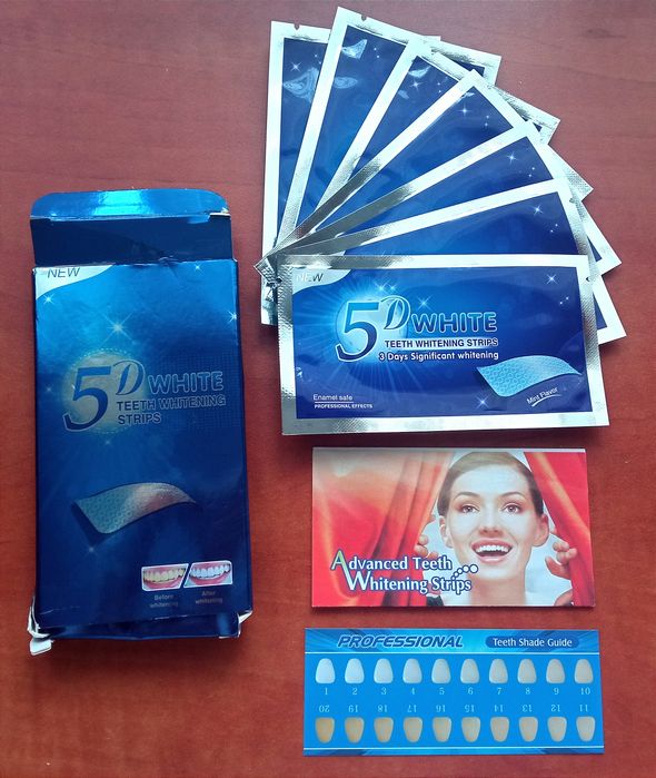 5D White Paski do wybielania zębów Mint Flavor New Nowe Tanio 14 sztuk