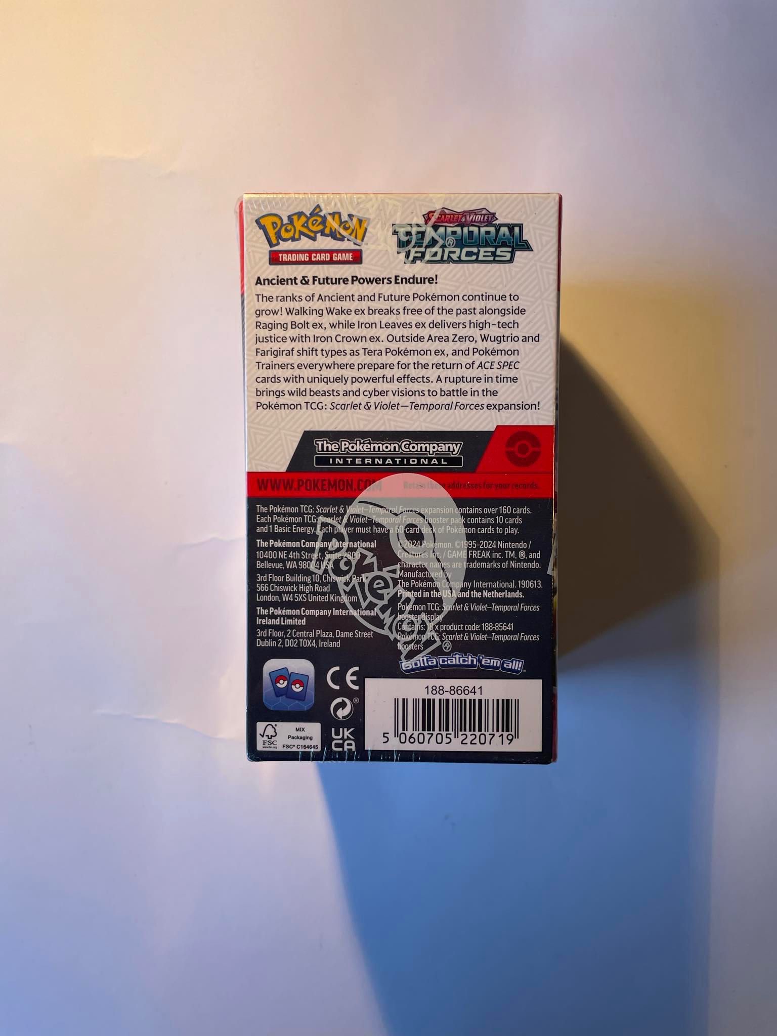 Pokemon Booster Box - 18 saszetek TEMPORAL FORCES