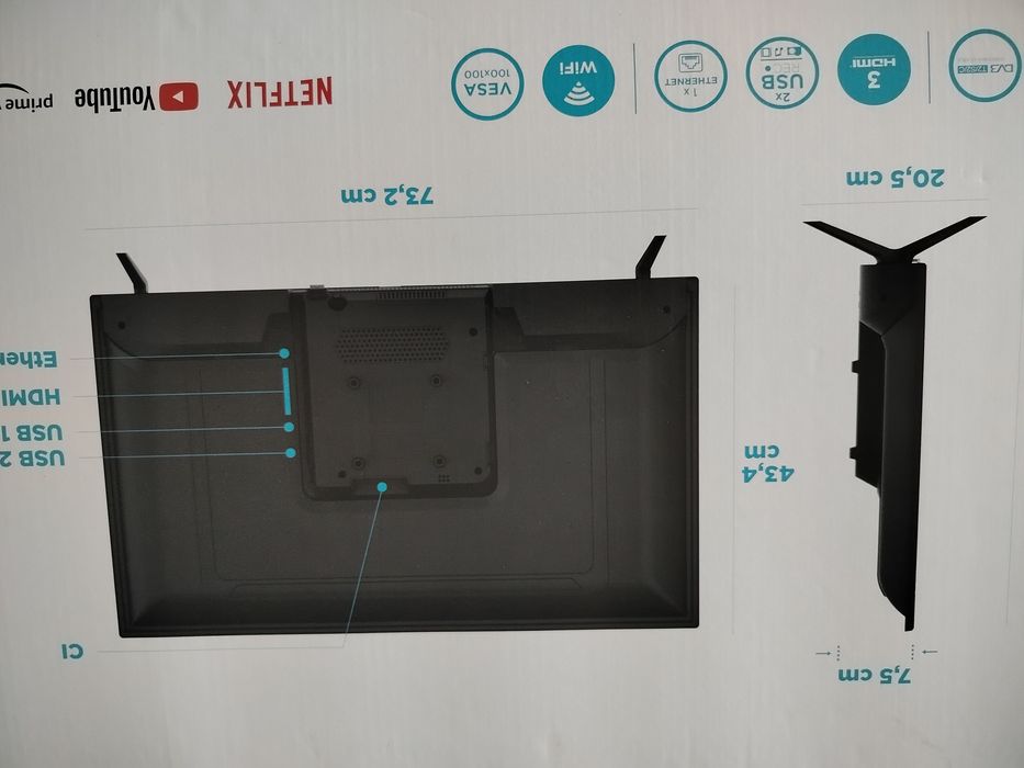 TV Qilive 32 cale nóżki, stopki