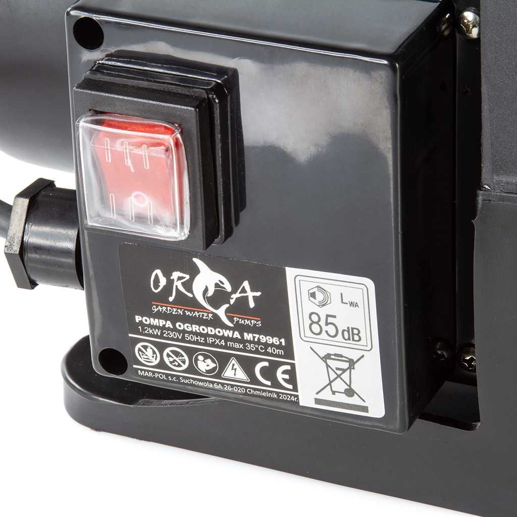POMPA DO WODY HYDROFOROWA Cicha 1200W Powierchniowa Podlewania 1"