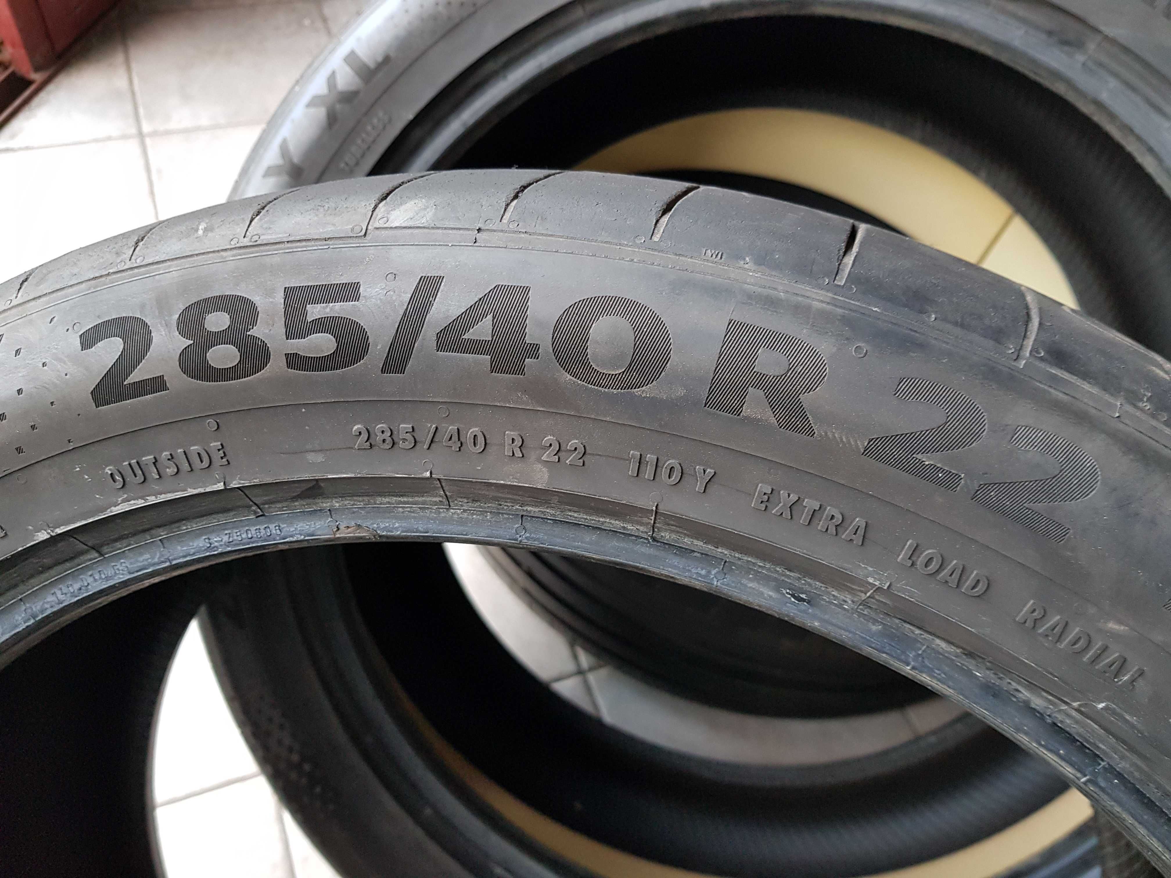 Opony letnie Continental premium contact 6 285/40 R22 2019r 4-5mm komp