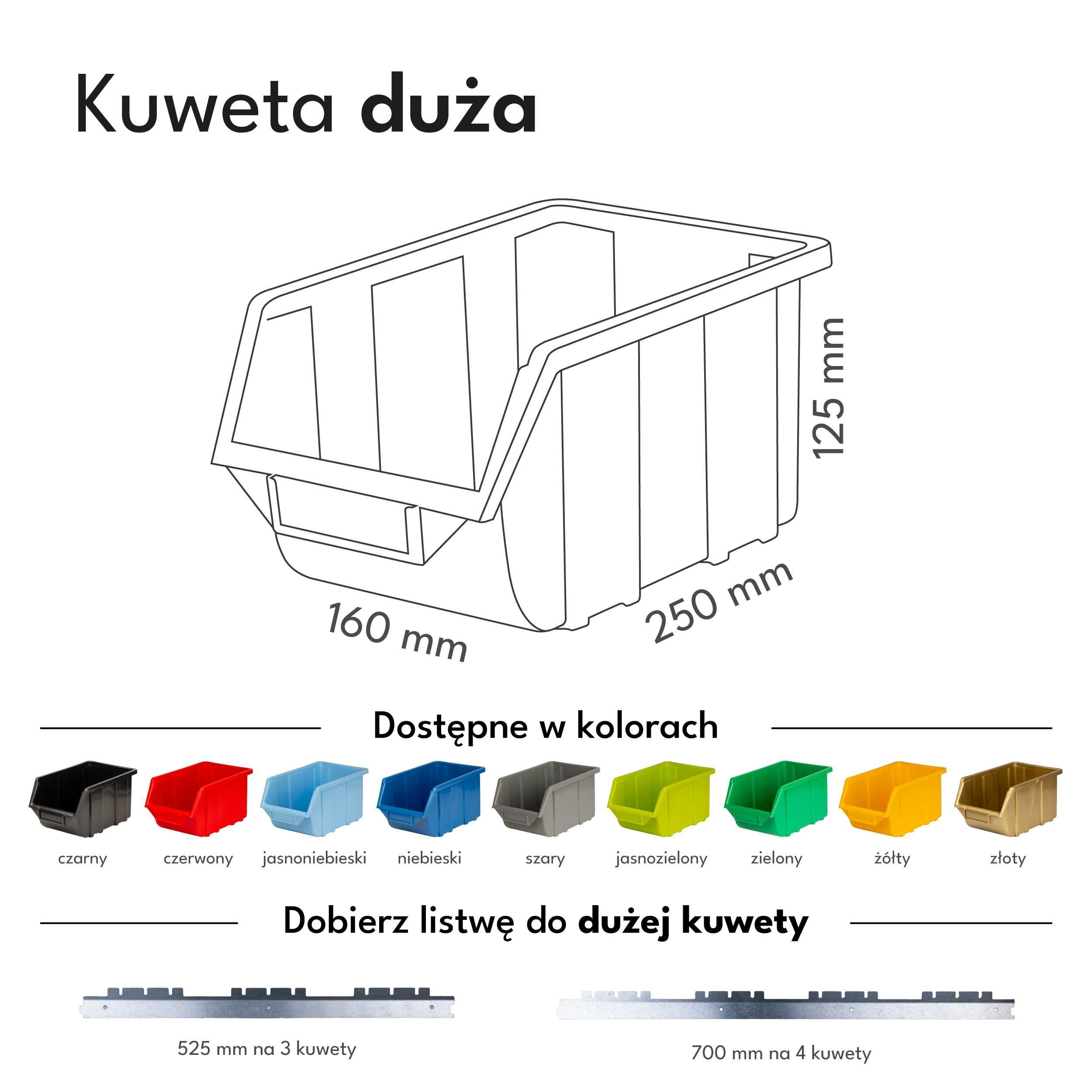 Kuwety warsztatowe pojemnik magazynowy organizer produkt polski