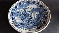 Talerz dekoracyjny porcelana niebieski delft