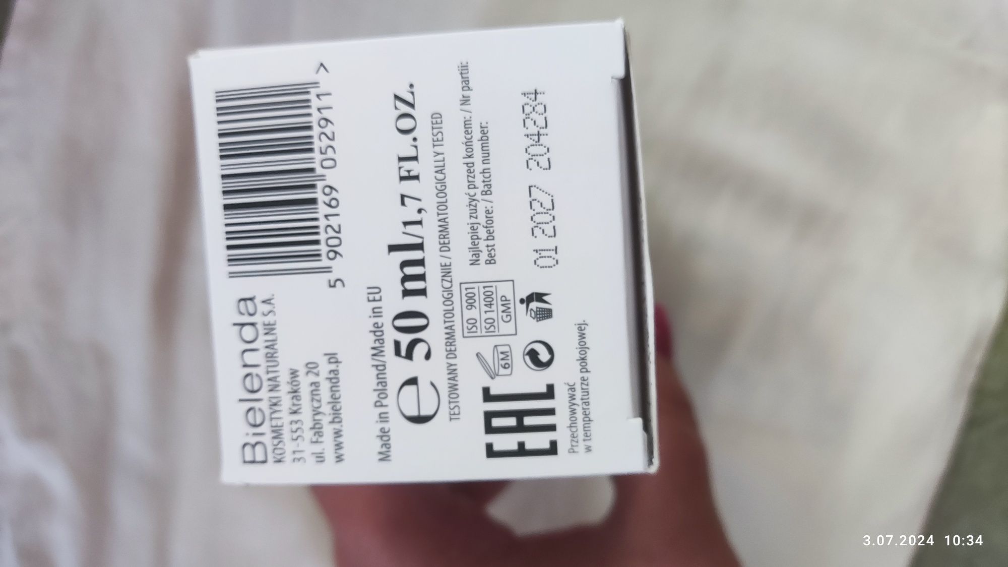 Bielenda satynowy krem spf50 ceramidy