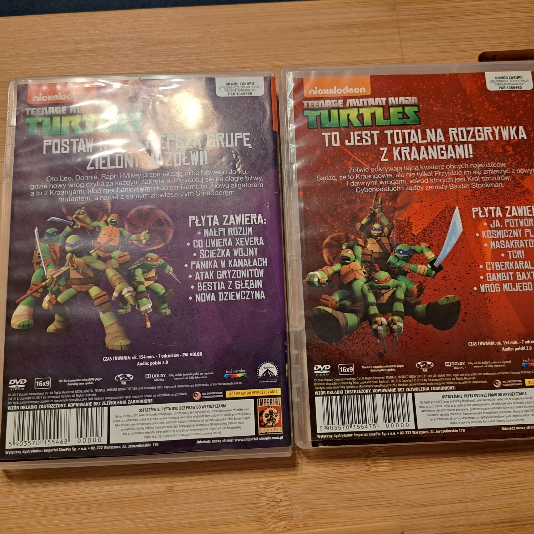 Wojownicze żółwie ninja tutrles 2 dvd