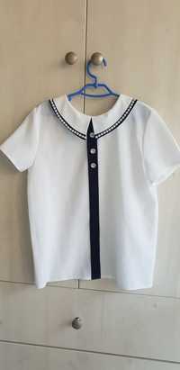 Продам белую блузку для девочки в школу