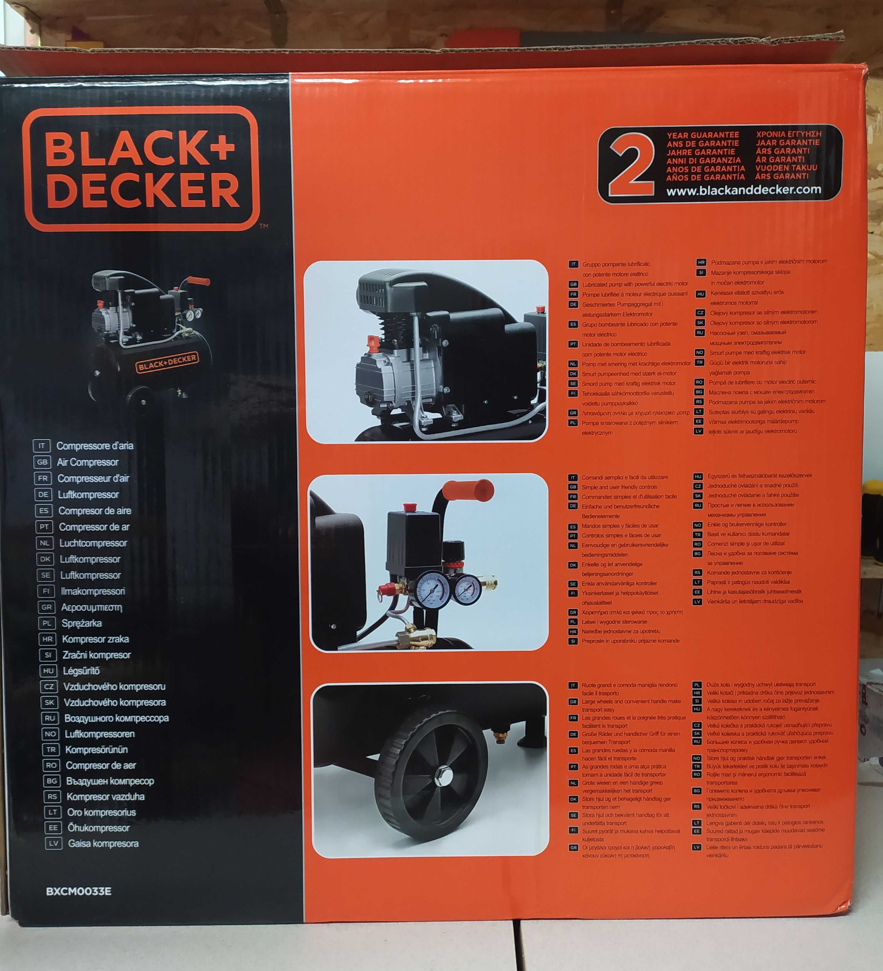 Sprężarka kompresor Black&Decker 24 l, nowa