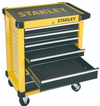 Carro Banca de Ferramentas completo STANLEY com 7 gavetas 214 peças