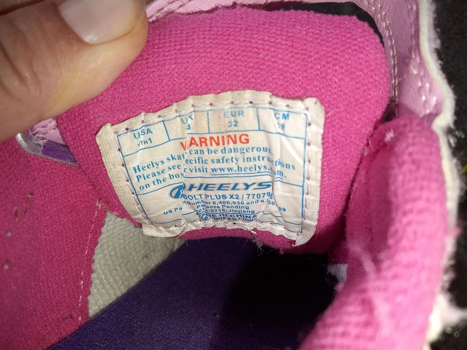 Роликовые кроссовки 32 р.Хилис Heelys для девочки светятся