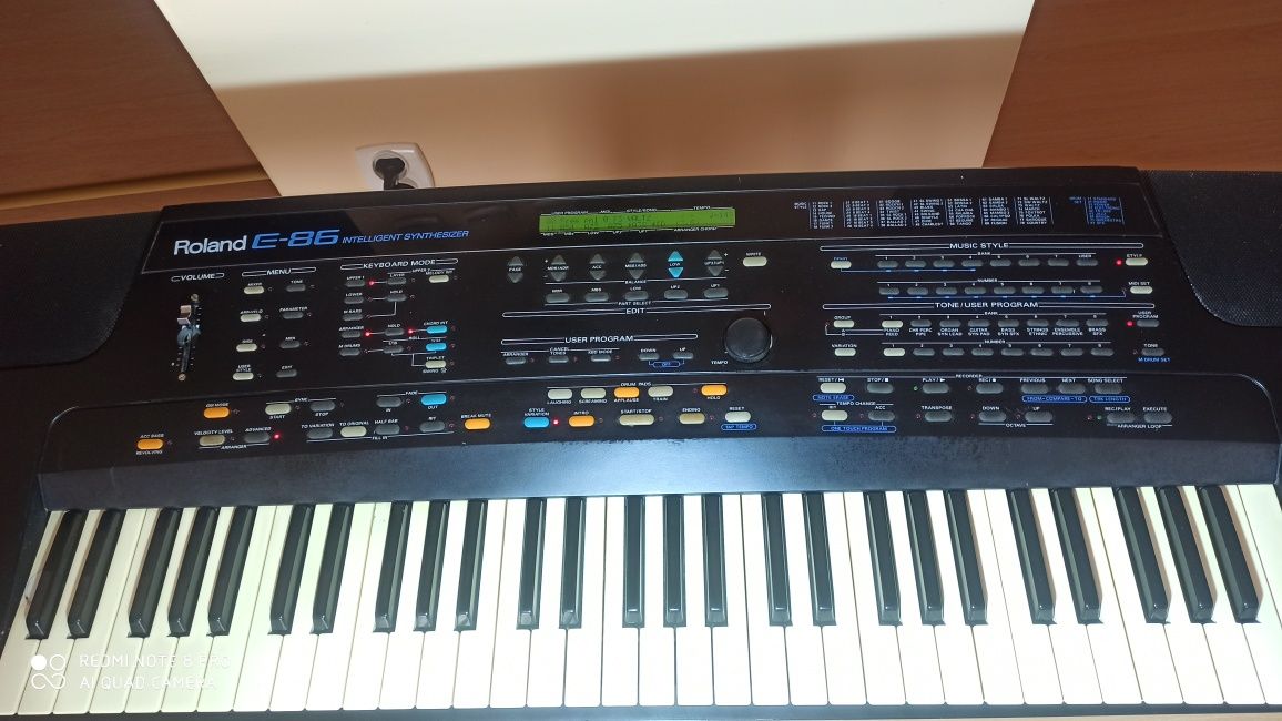 Rezerwacja Roland e 86, keyboard, klawisze