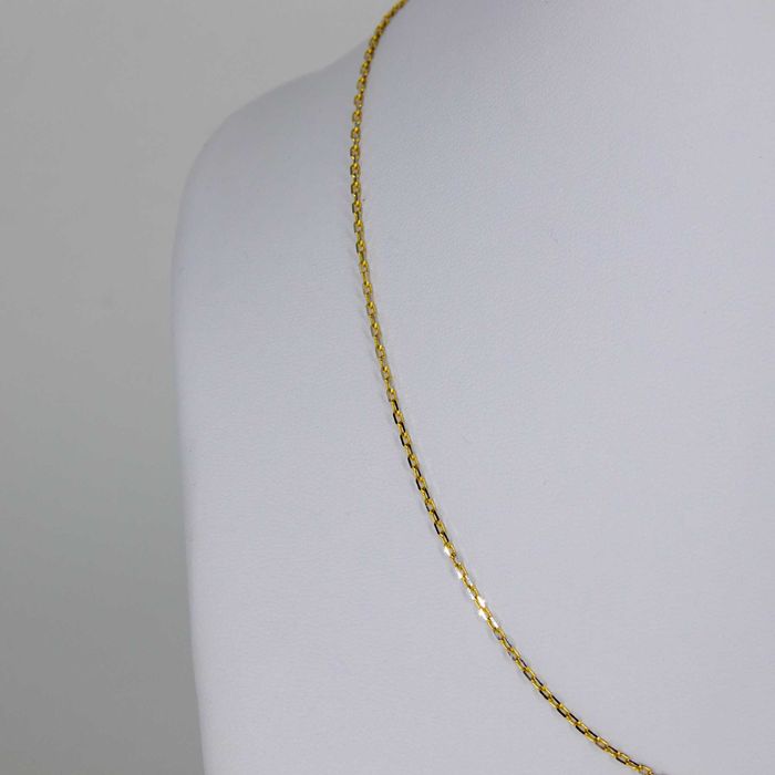 Złoty łańcuszek 585 2,26g 50cm Ankier diamentowany Nowy WYSYŁKA GRATIS