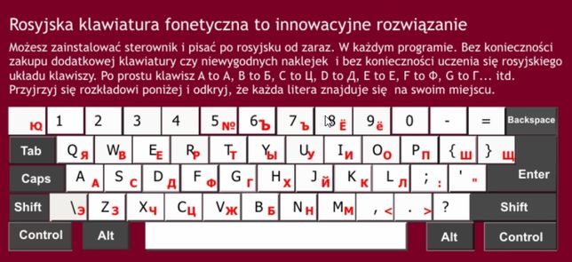 rosyjska klawiatura fonetyczna