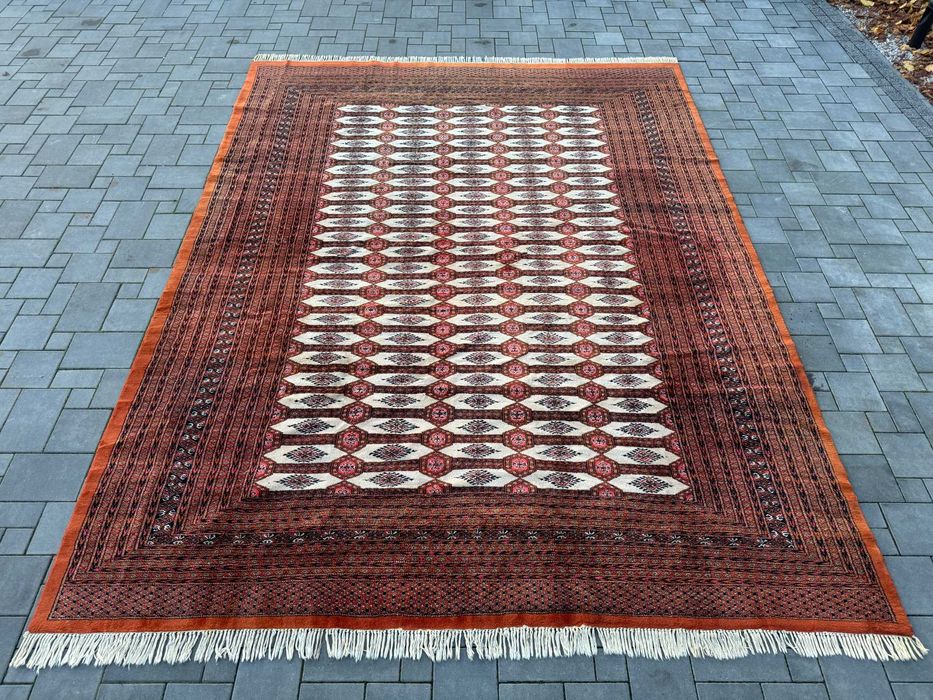 Salonowa Pakistańska Buchara Ręcznie Tkana Wełniana Dywan 378x280