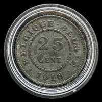 Moeda de 25 Cents - 1918 - Bélgica