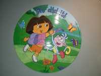 Drewniane dwustronne puzzle Dora poznaje świat