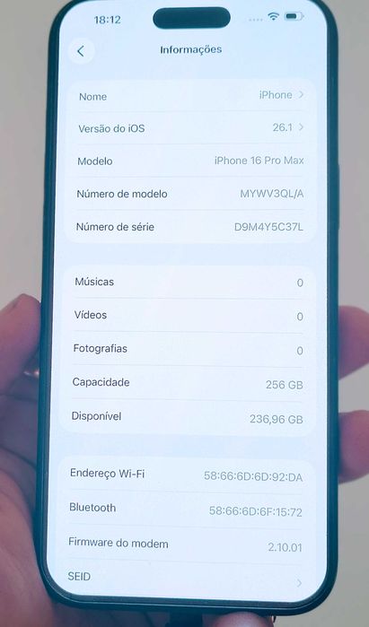 IPhone 16 pro max 256gb como novo