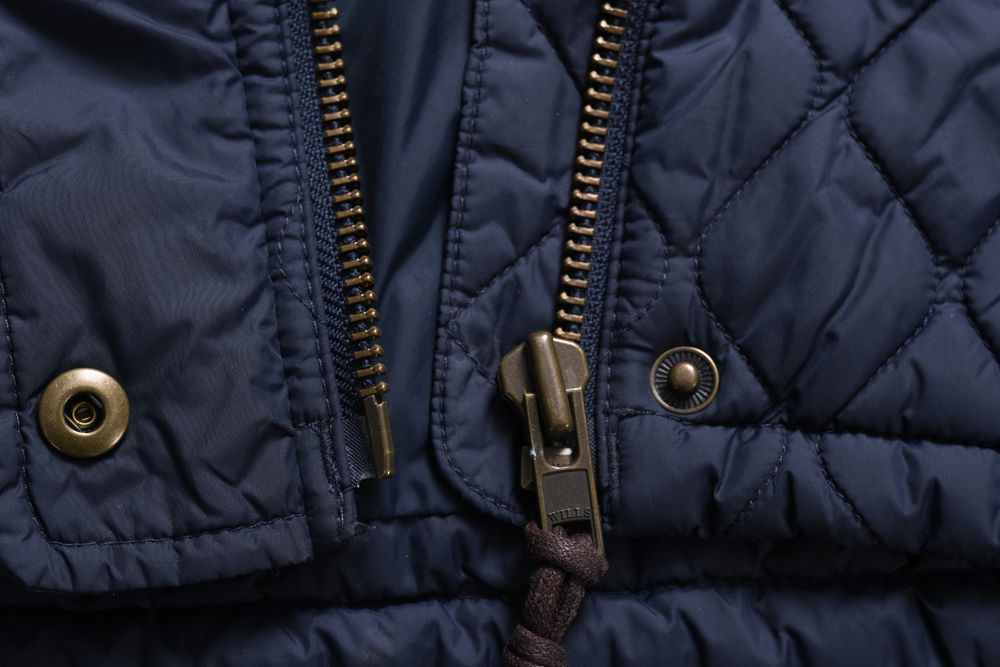 JACK WILLS pikowana kurtka damska granatowa r. 34