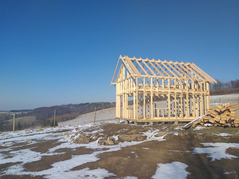 Konstrukcja Szkieletowa C24 Domku Letniskowego Całorocznego 35m2 + 35m