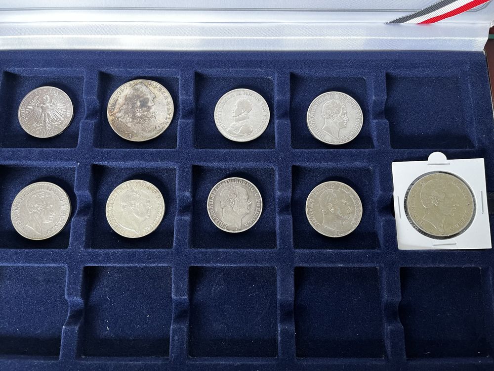 Sprzedaż skromnej kolekcji Talarów Bawaria Prusy Srebrne Monety Gulden