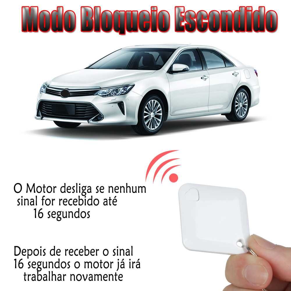 Imobilizador alarme carro moto 12v facil anti roubo HJ3456HNFP