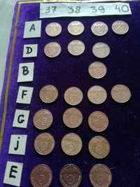 германія 3-й рейх-погодічний набор монет.від 1 до 10 пфеннінгов