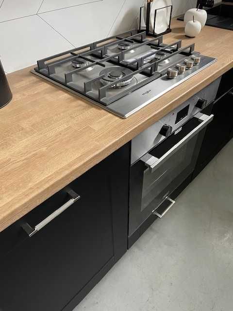 Zestaw mebli kuchennych dąb reveal/ czarny - nowy - kuchnia