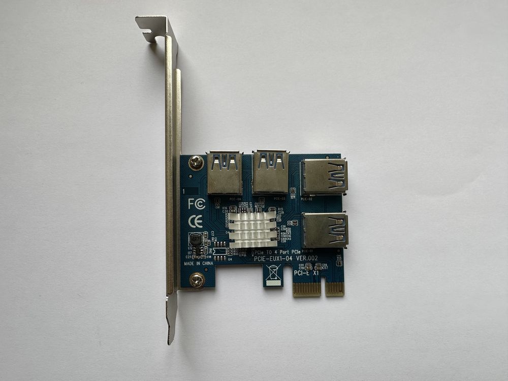 Розгалужувач розширювач портів PCI-E 1 на 4 х USB