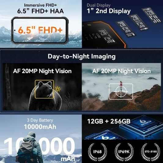 F150 B2 6(+6) /256Gb 10000mAh 6.5" IP69 Night V Camera 20mp