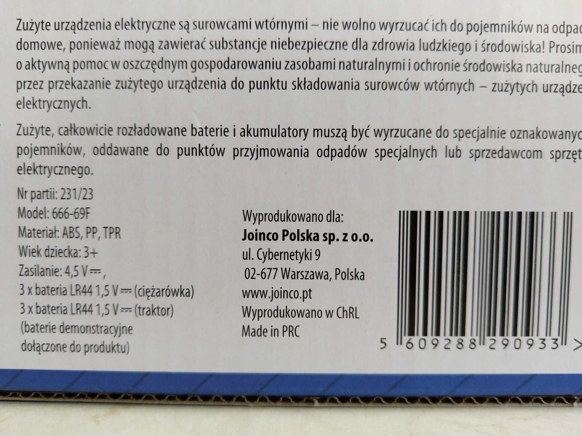 OKAZJA Laweta z pojazdami Farm traktor tir ciągnik ciężarówka Wysyłam