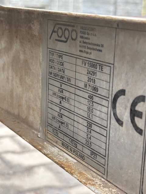 Agregat  prądotwórczy FOGO FV 15000 TE  5,4 kW
