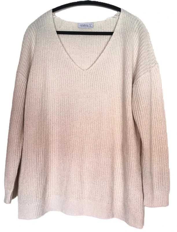 Sweter beżowy oversize L