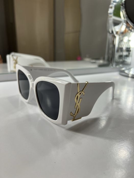 Białe okulary przeciwsłoneczne YSL nowe