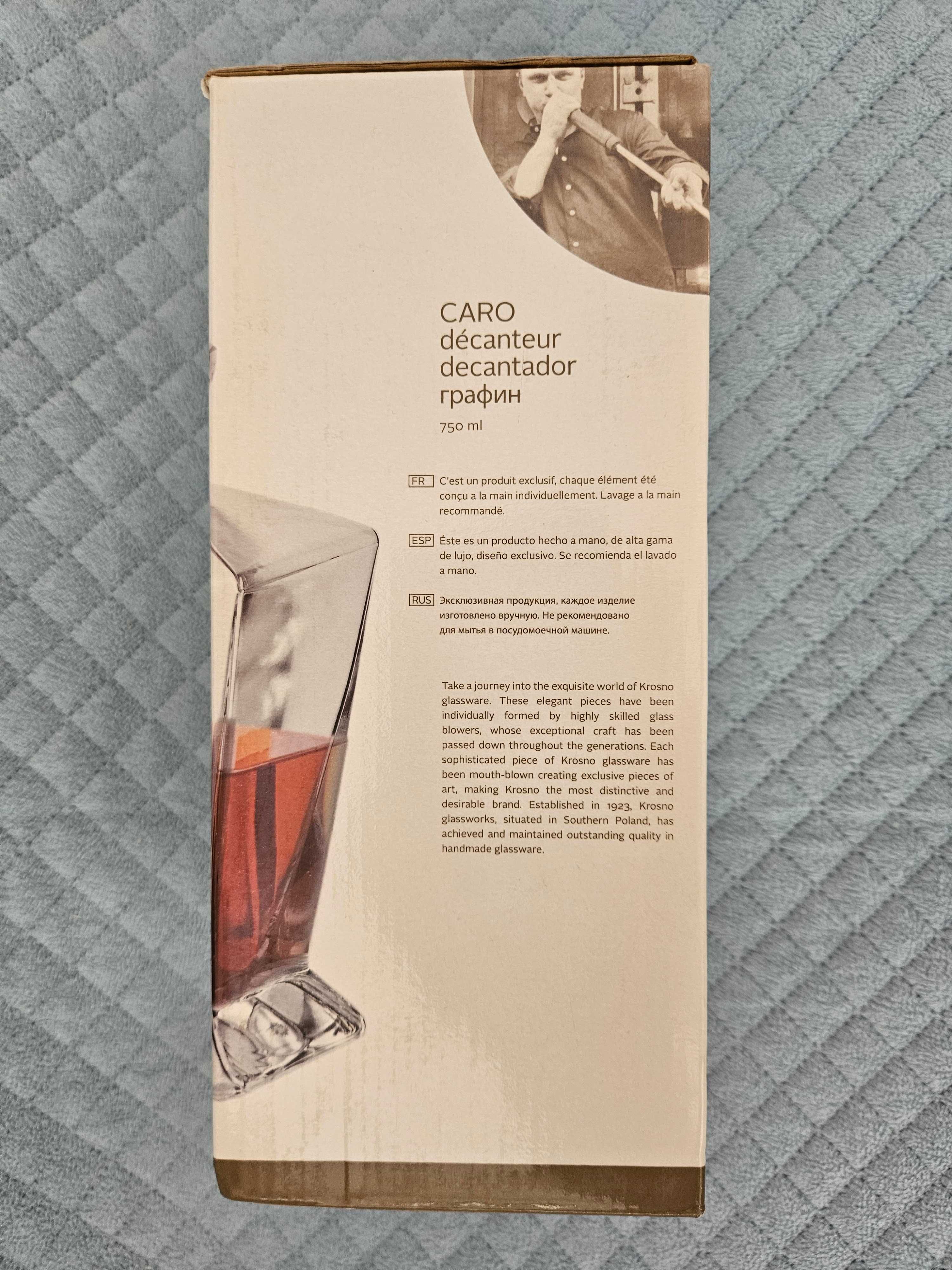 Karafka do whisky - Caro (KROSNO); Handmade; 750ml; NOWA