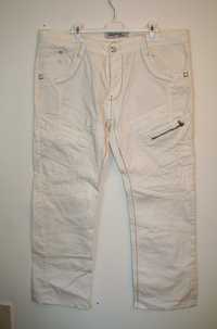 Spodnie męskie biały Jeansy, 100% Bawełna Rozmiar 38