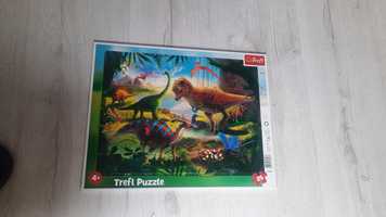 Puzzle ramkowe Dinozaury 25 elementów Trefl 4plus stan jak Nowe