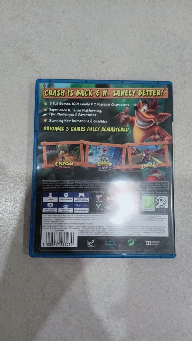 Crash Bandicoot Nsane Trilogy Ps4