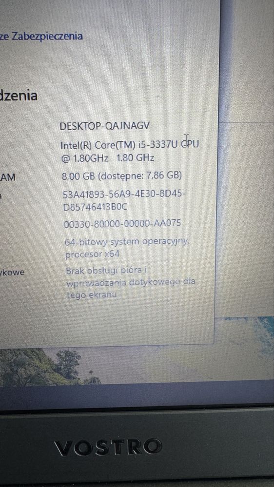 Dell Vostro 3360 i5 8gb 13,3 mat wifi hdmi 128 ssd aluminium